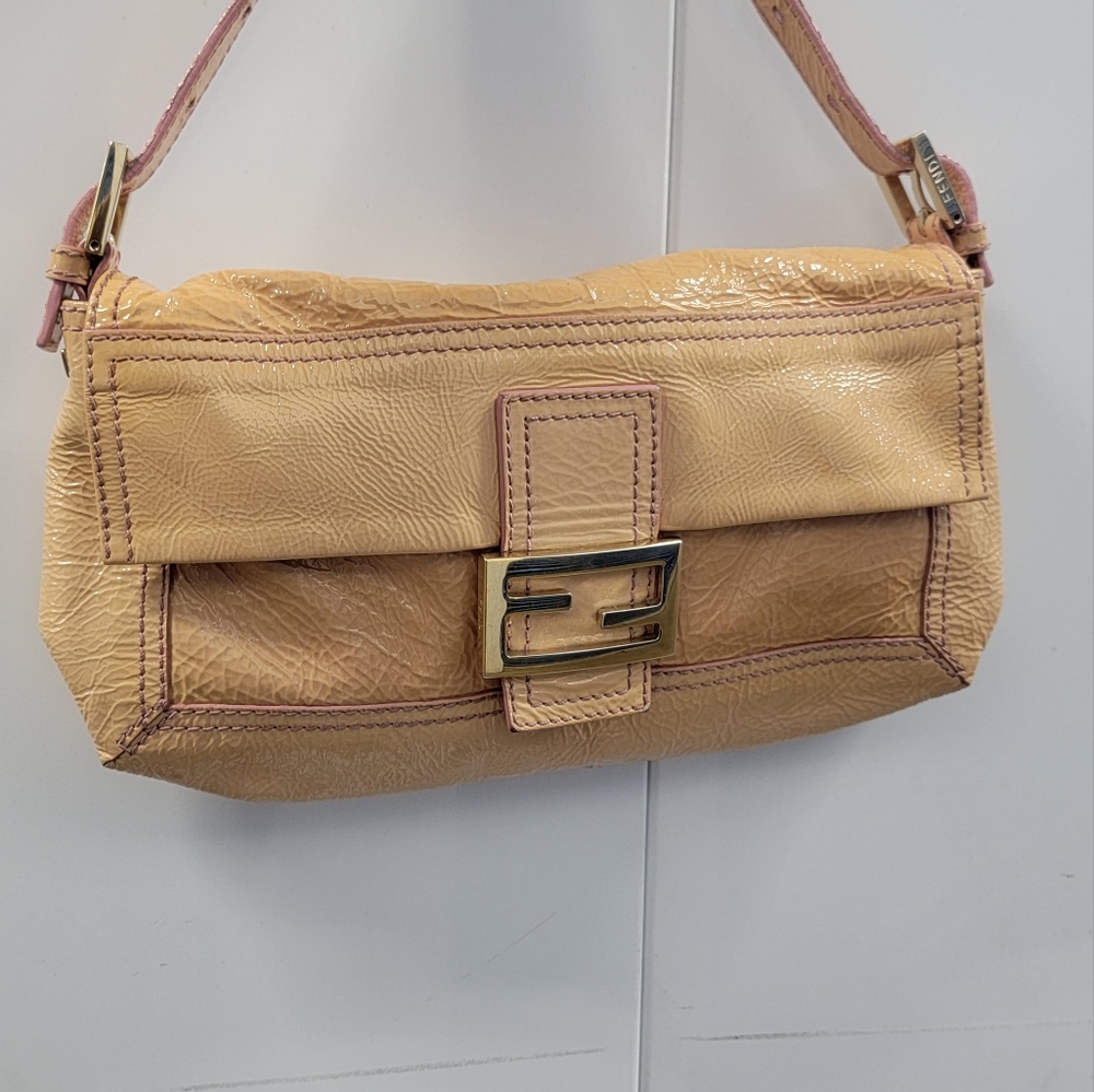 Fendi patent gold buckle